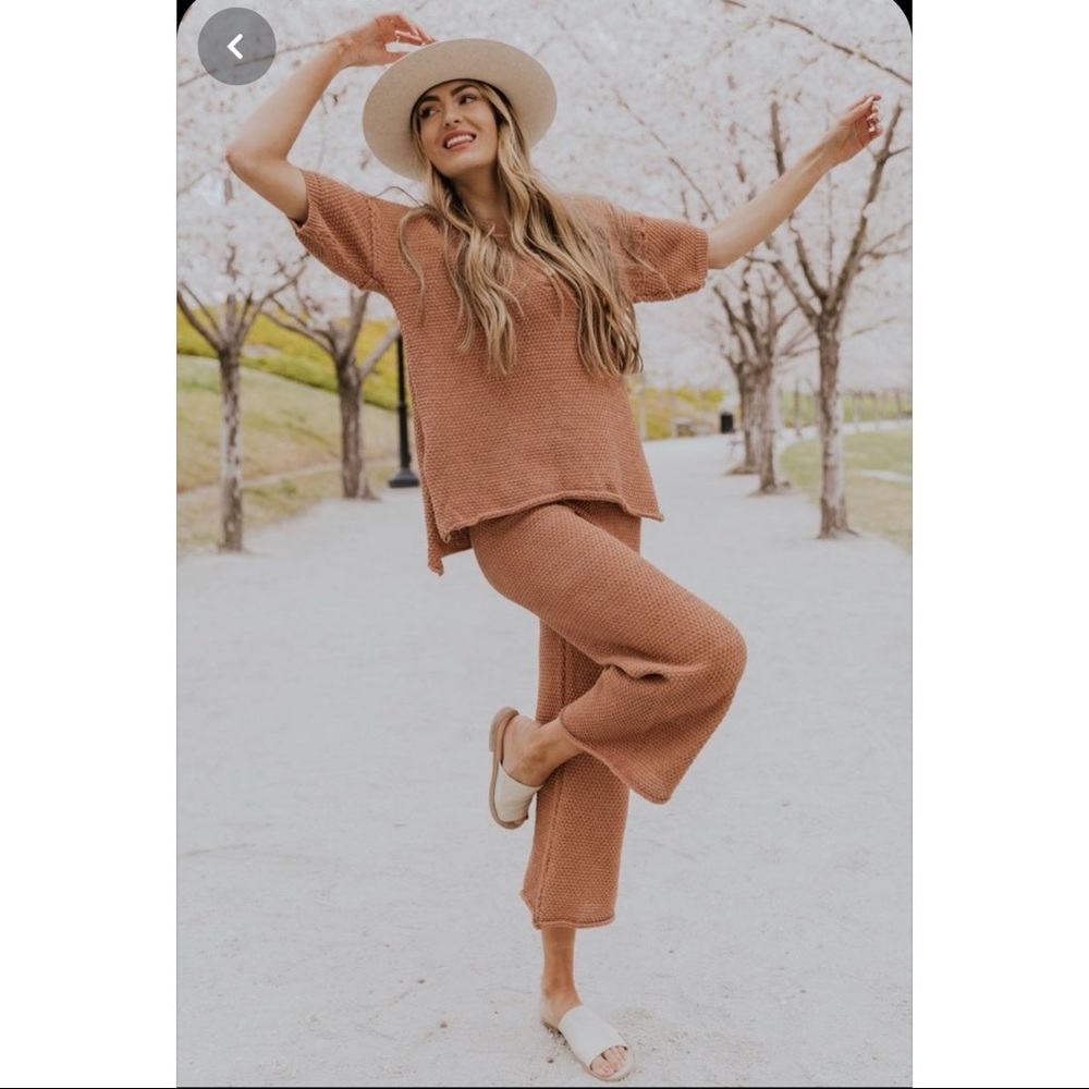 Terracotta Knit capris(The Robin by Roolee) SOLDOUT & no longer on website